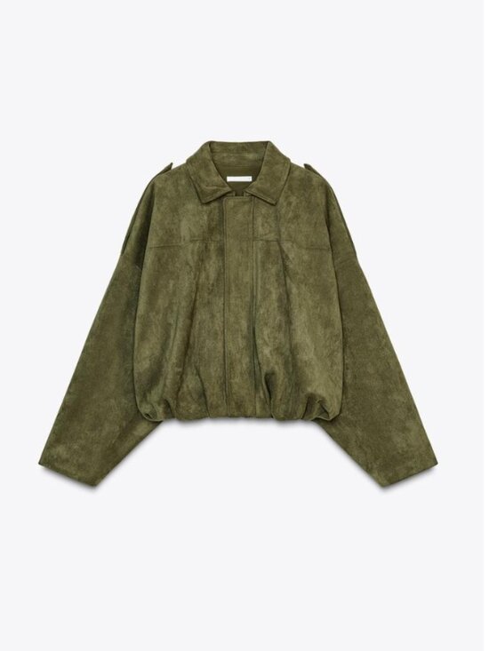 Zara Jackets & Blazers - Zara Faux Suede Bomber Jacket - Size: Small